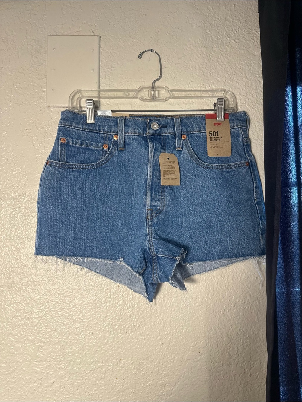 Levi's Mid-Blue 501 Cutoff Denim Shorts